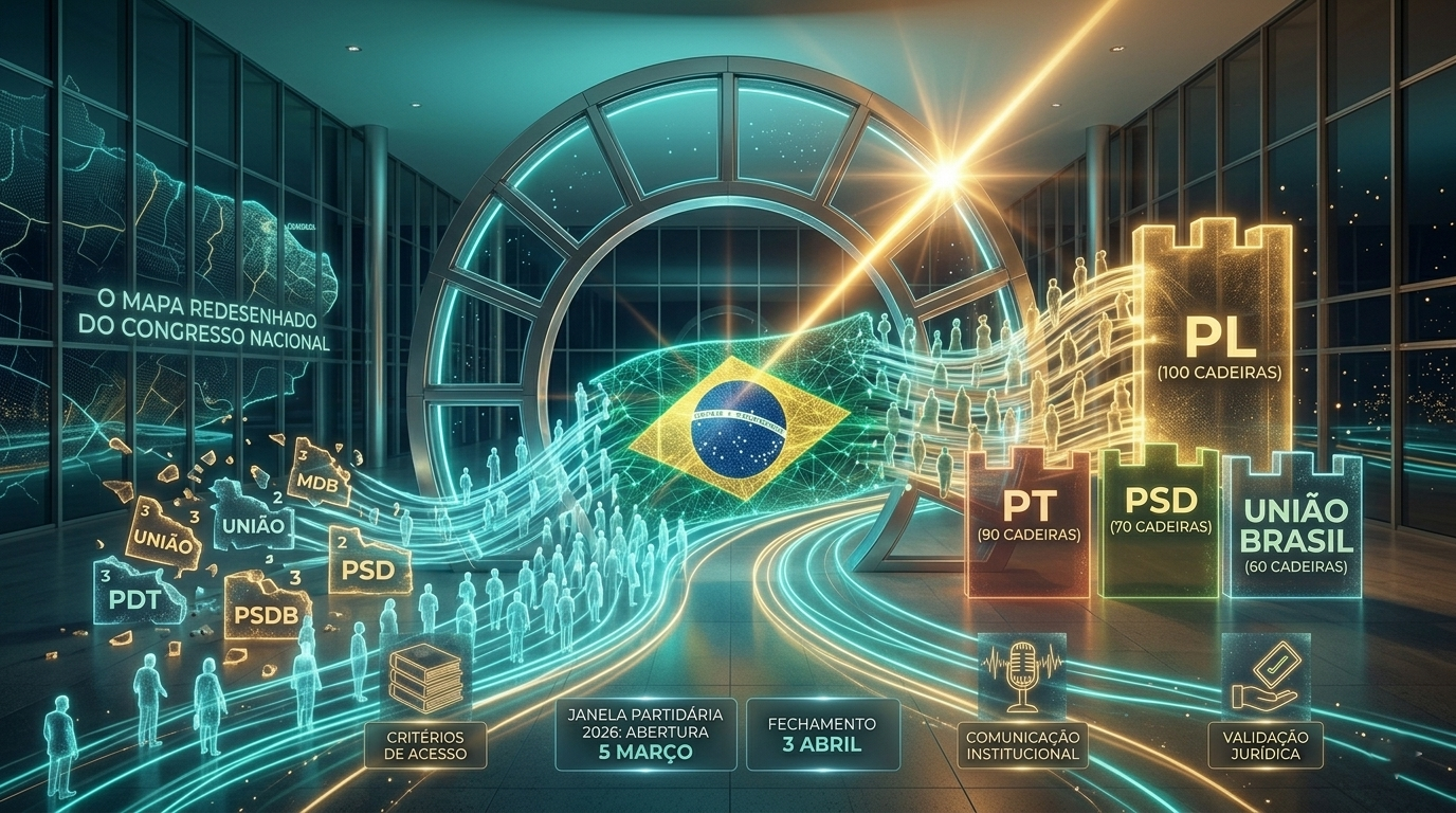 Janela partidária 2026:  o mapa redesenhado do Congresso Nacional